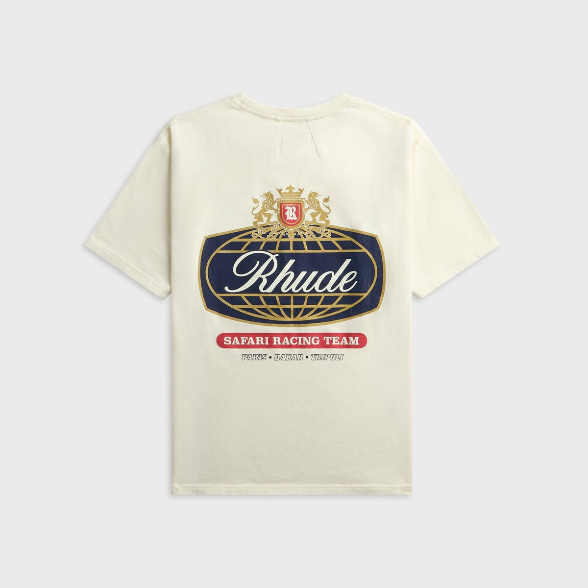 Rhude Safari Crest Tee - Vintage White / Blue / Red