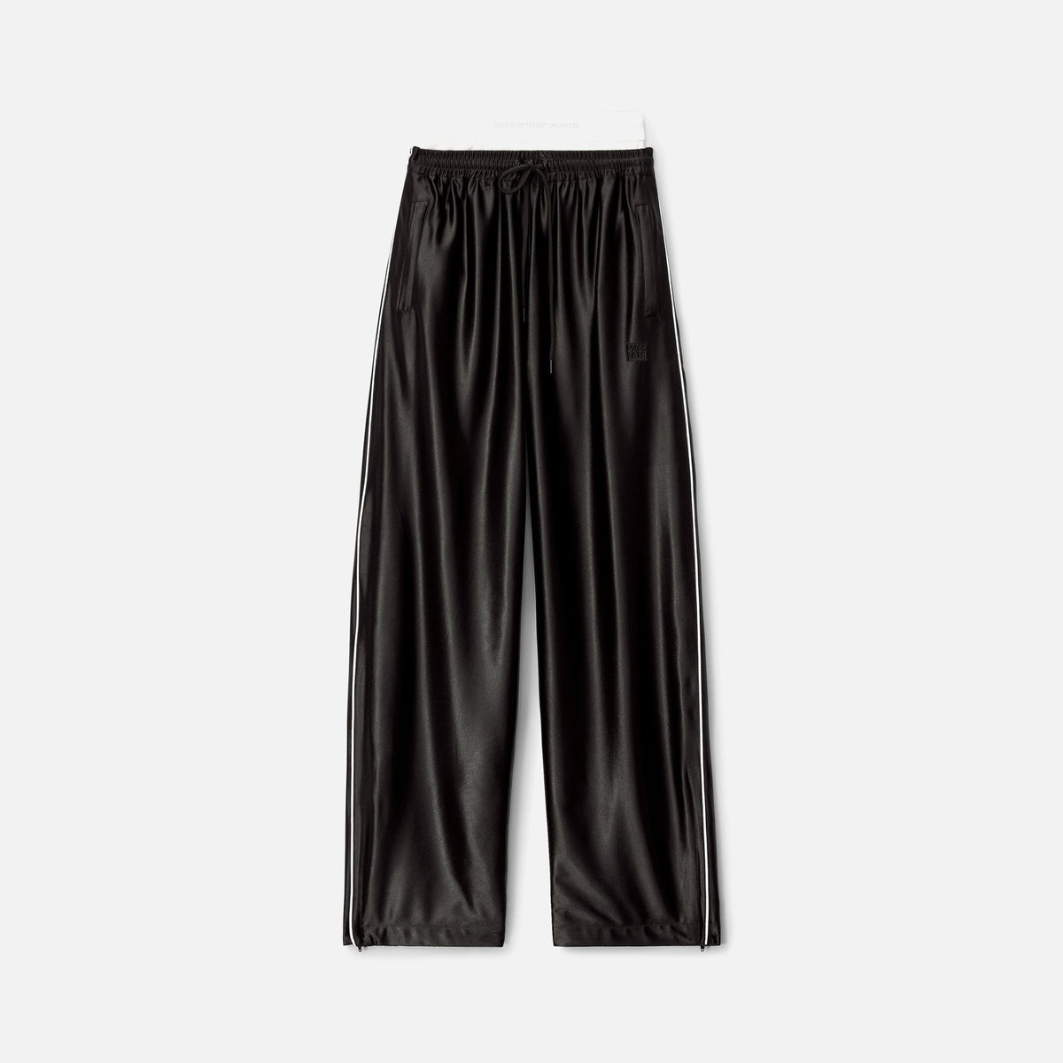 Alexander Wang Track Pant With Integrated Brief and Stacked Wang Puff - Black