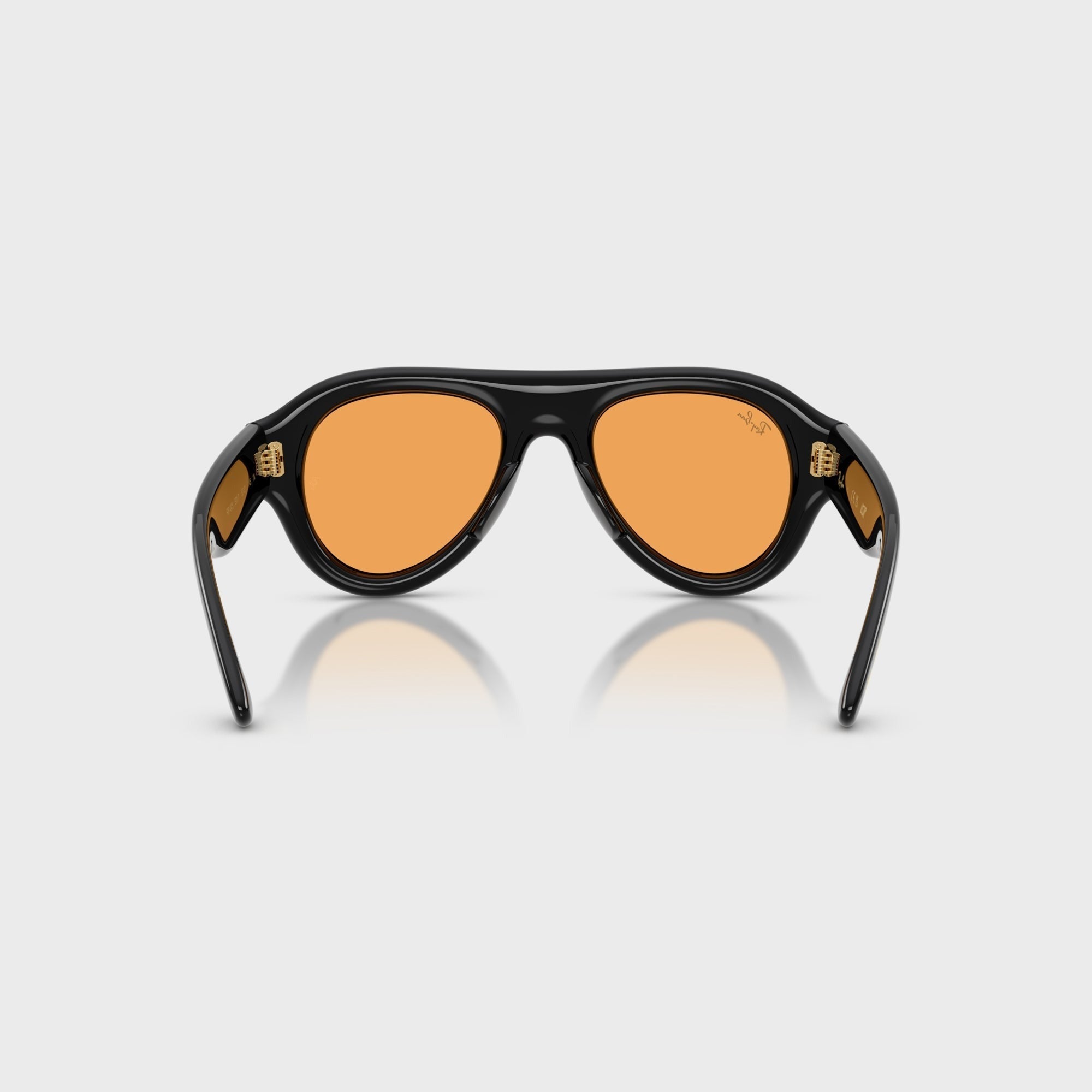 Ray-Ban x A$AP Rocky Aviator Puffer Sunglasses - Black Frame / Orange Lens