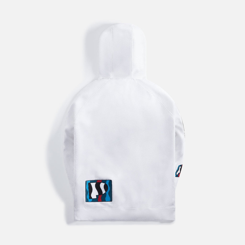 by Parra Zebra Striped P Hooded Sweatshirt - Ash Grey