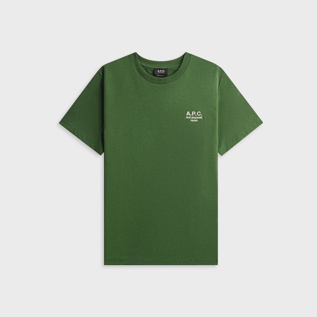 A.P.C. Standard Rue Madame Tee - Vert Fonce / Blanc