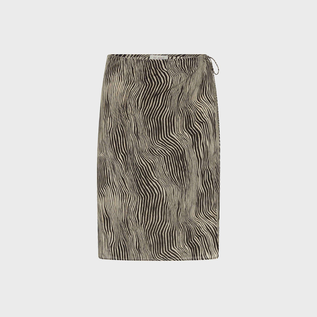 St. Agni Savannah Silk Wrap Skirt - Sand