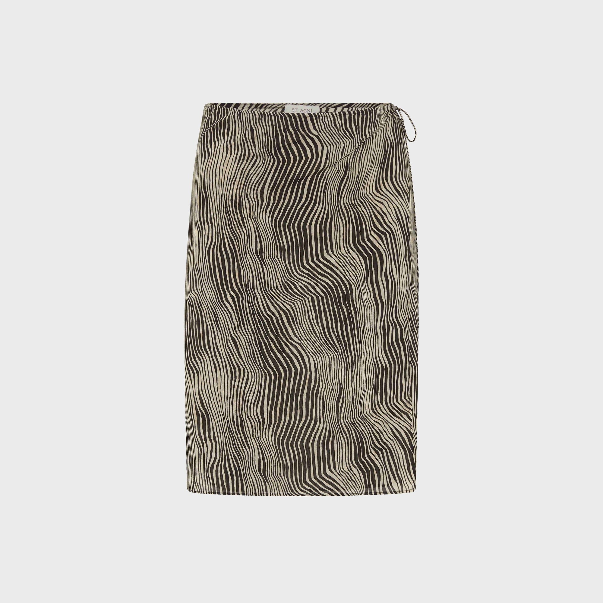 St. Agni Savannah Silk Wrap Skirt - Sand