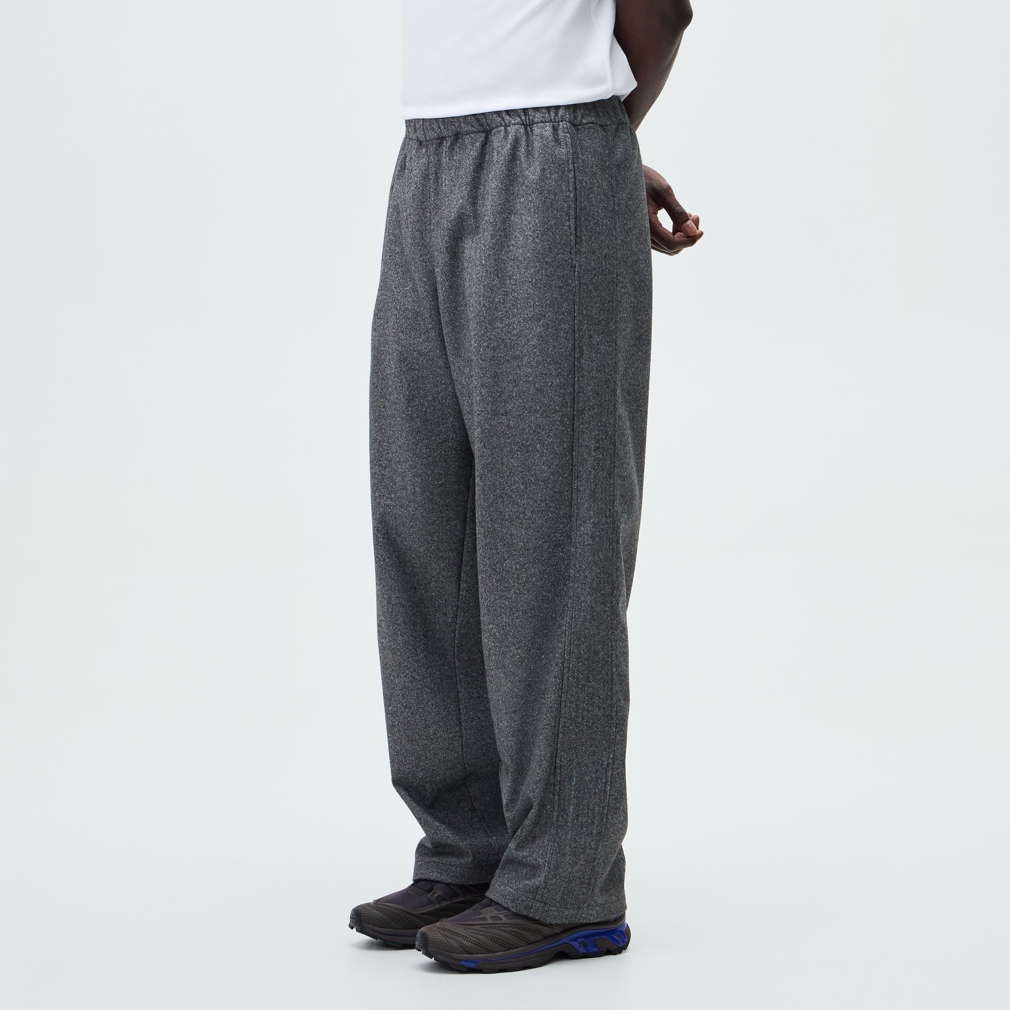 &Kin Flannel Jersey Matthias Track Pant - Charcoal Heather