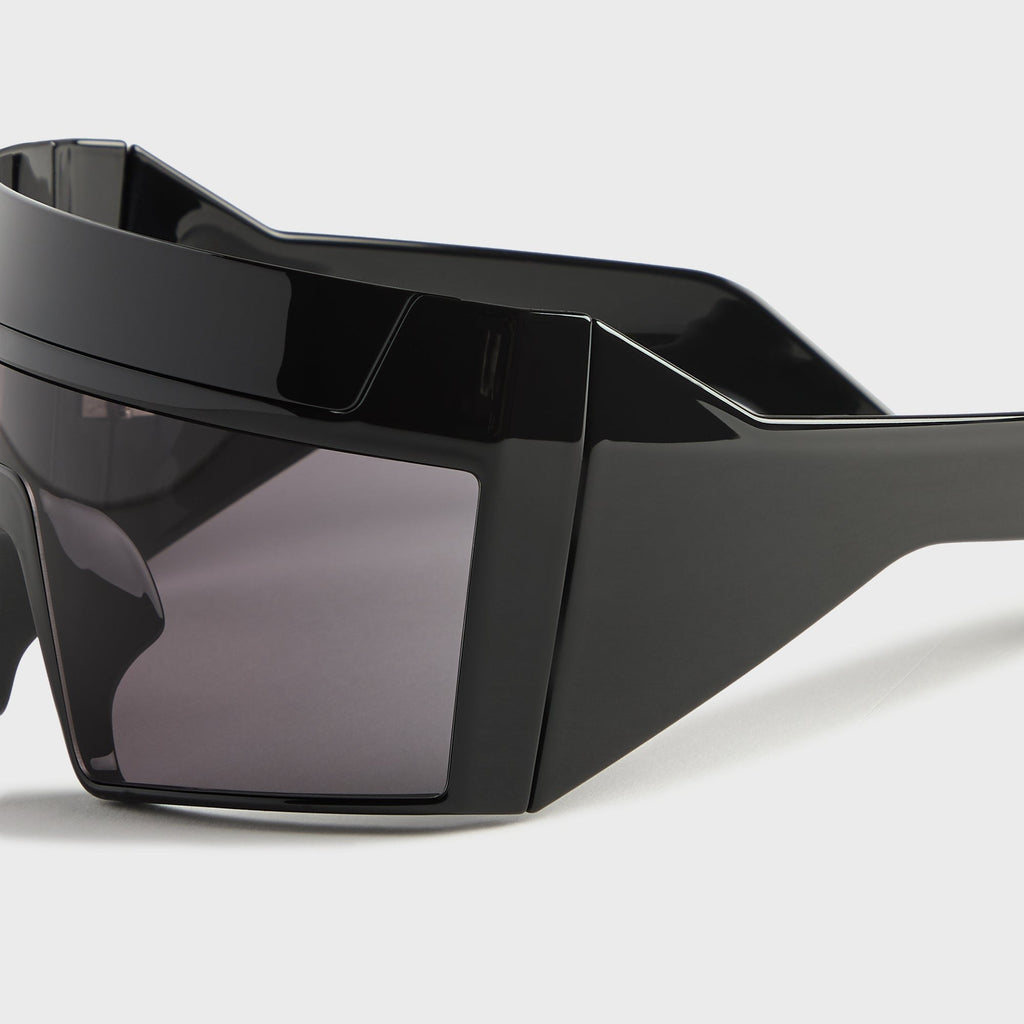 Rick Owens Rev Shiny Shield Sunglasses - Black