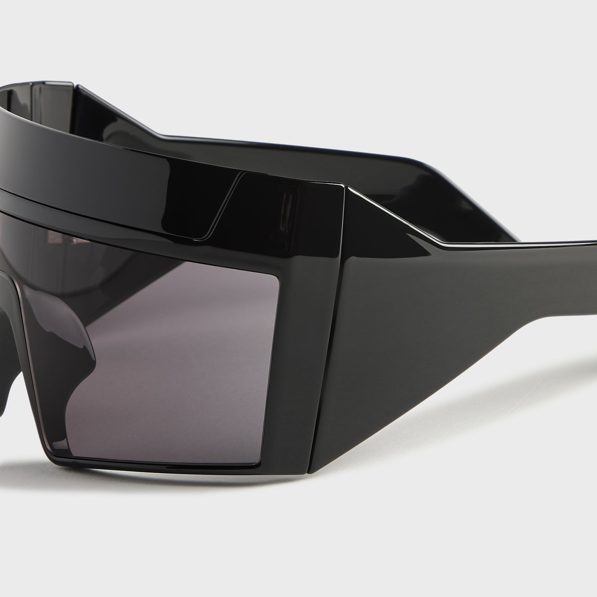 Rick Owens Rev Shiny Shield Sunglasses - Black
