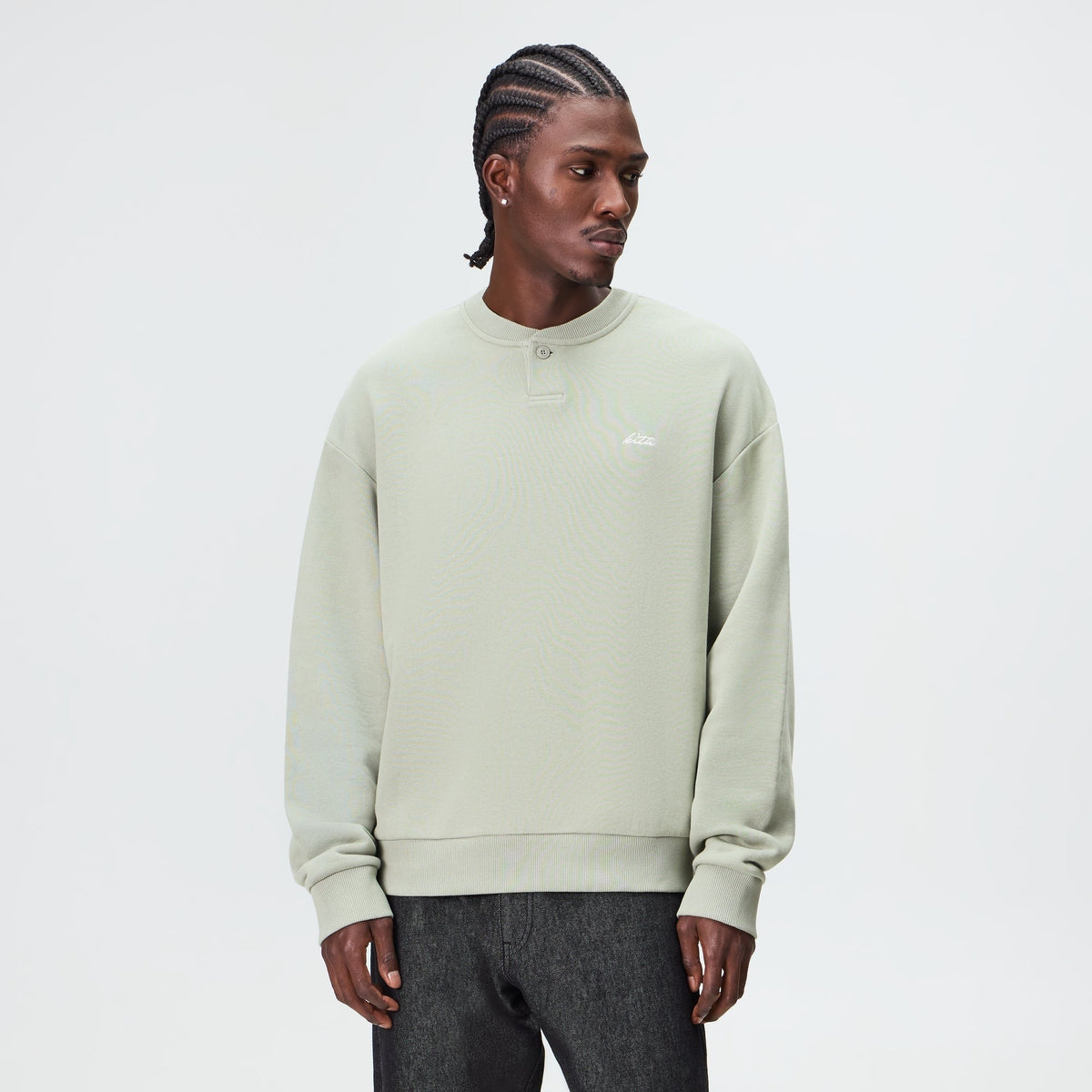 Kith Heavy Loop Henley Nelson Pullover - Haze