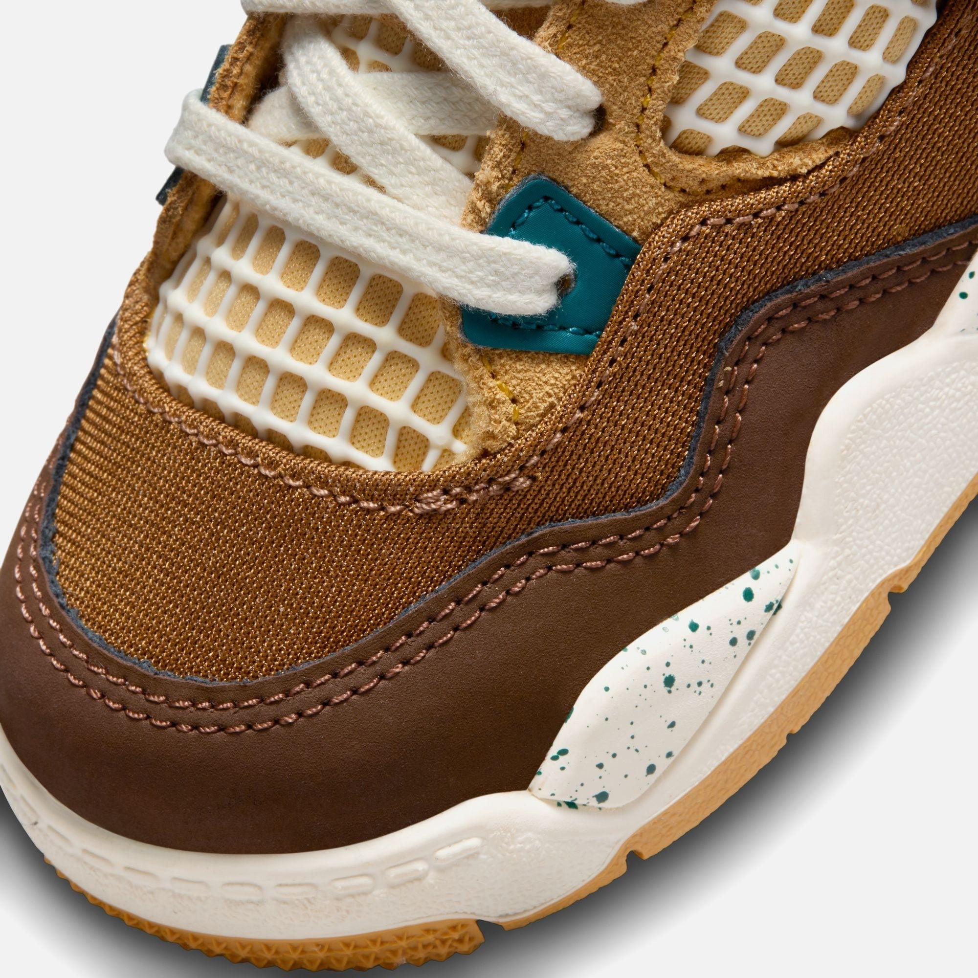 Nike TD Air Jordan 4 Retro - Cacao Wow / Geode Teal / Ale Brown