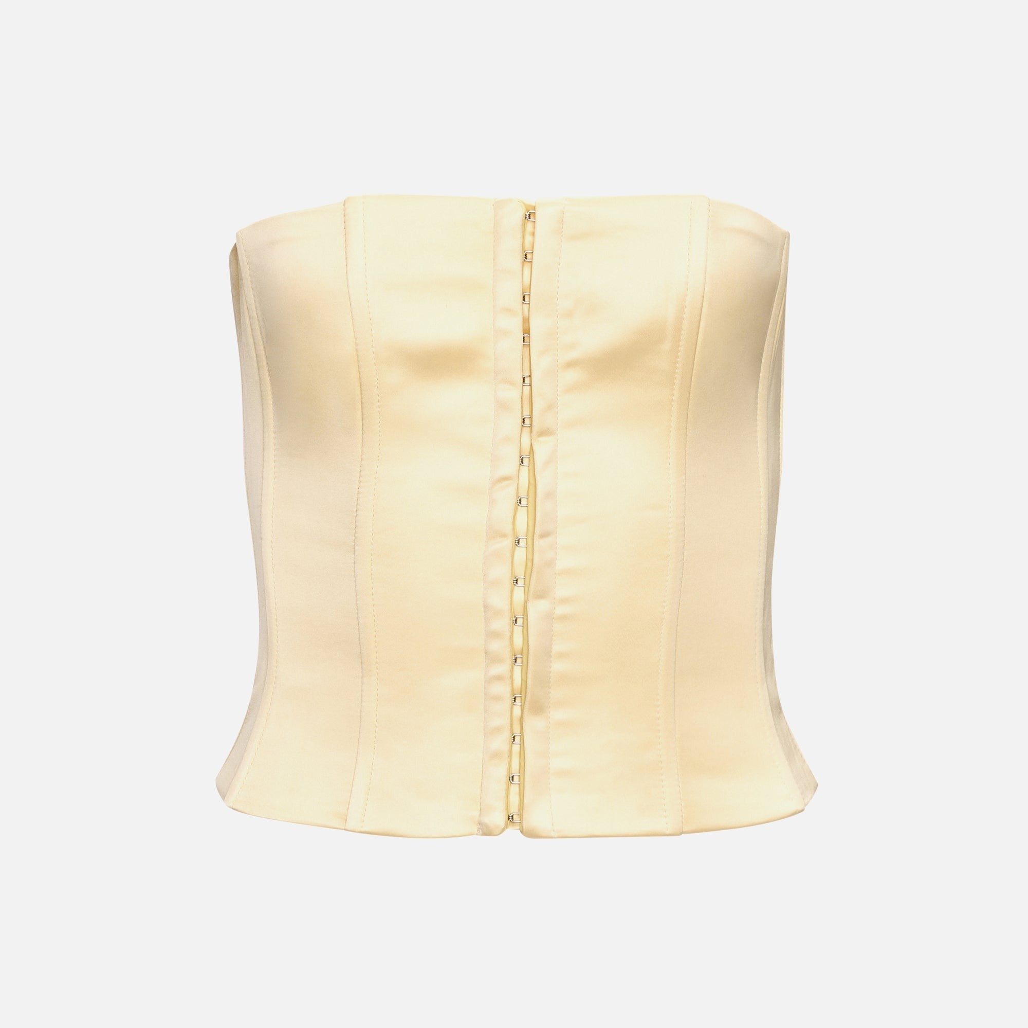 GUIZIO Satin Corset - Creme