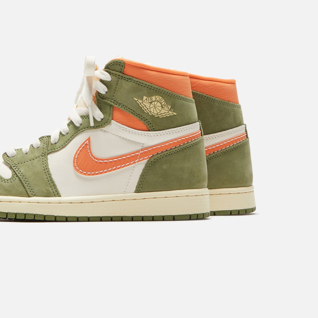 Nike Air Jordan 1 Retro High OG Craft - Celadon / Sky J Light Olive / Bright Mandarin / Coconut Milk / Pale Ivory