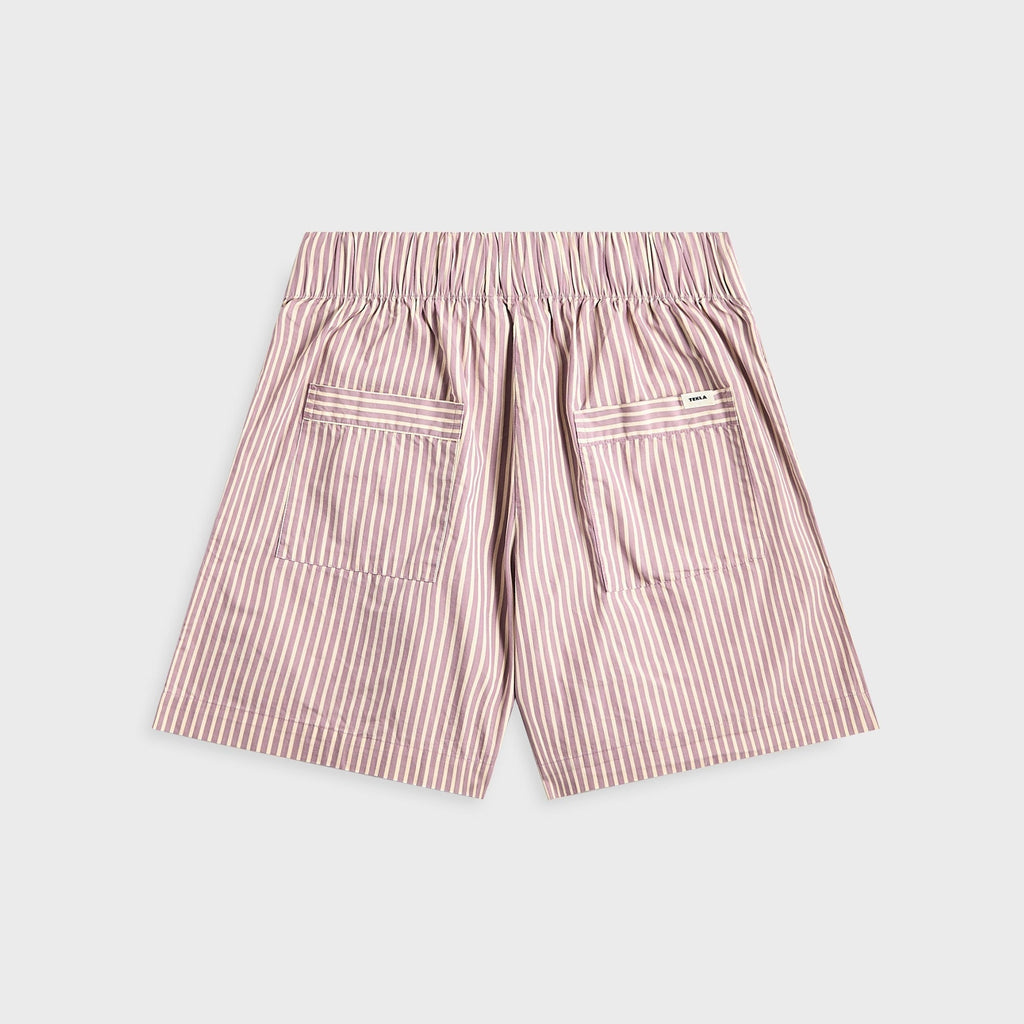 Tekla Poplin Pyjamas Shorts - Skipper Stripes