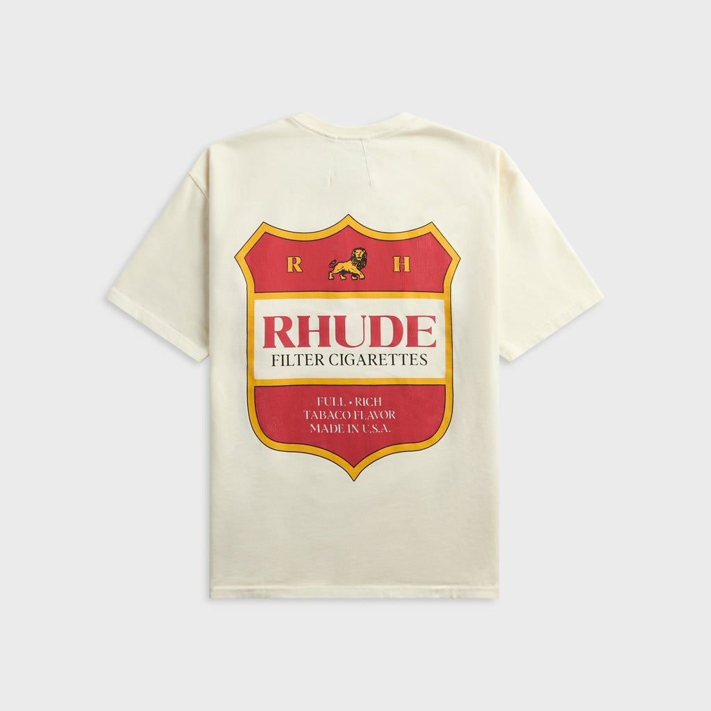 Rhude Filtaro Crest Tee - Vintage White / Red / Yellow