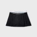 Alexander Wang Mid-Rise Layered Boxer Tailored Pant Short - Black / White Pinstripe