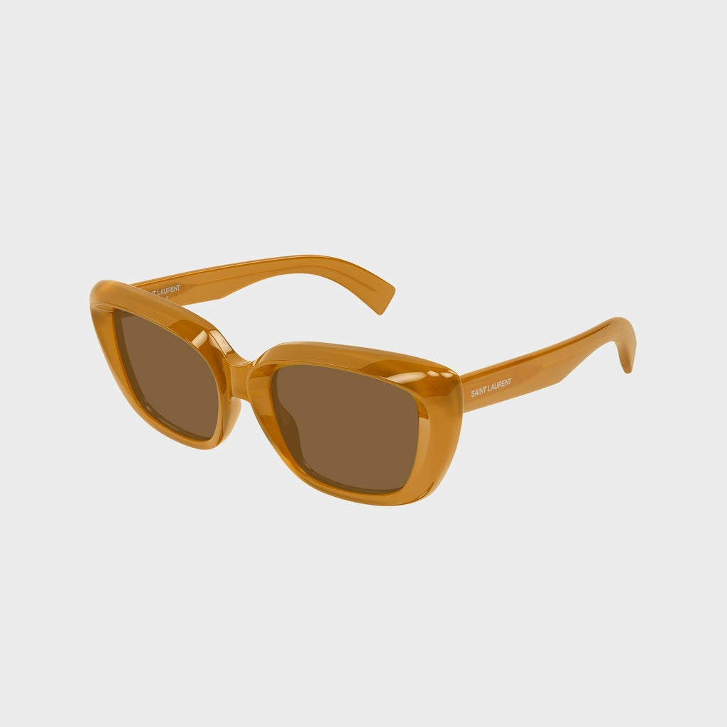 Saint Laurent Recycled Acetate Sunglasses - Yellow / Brown