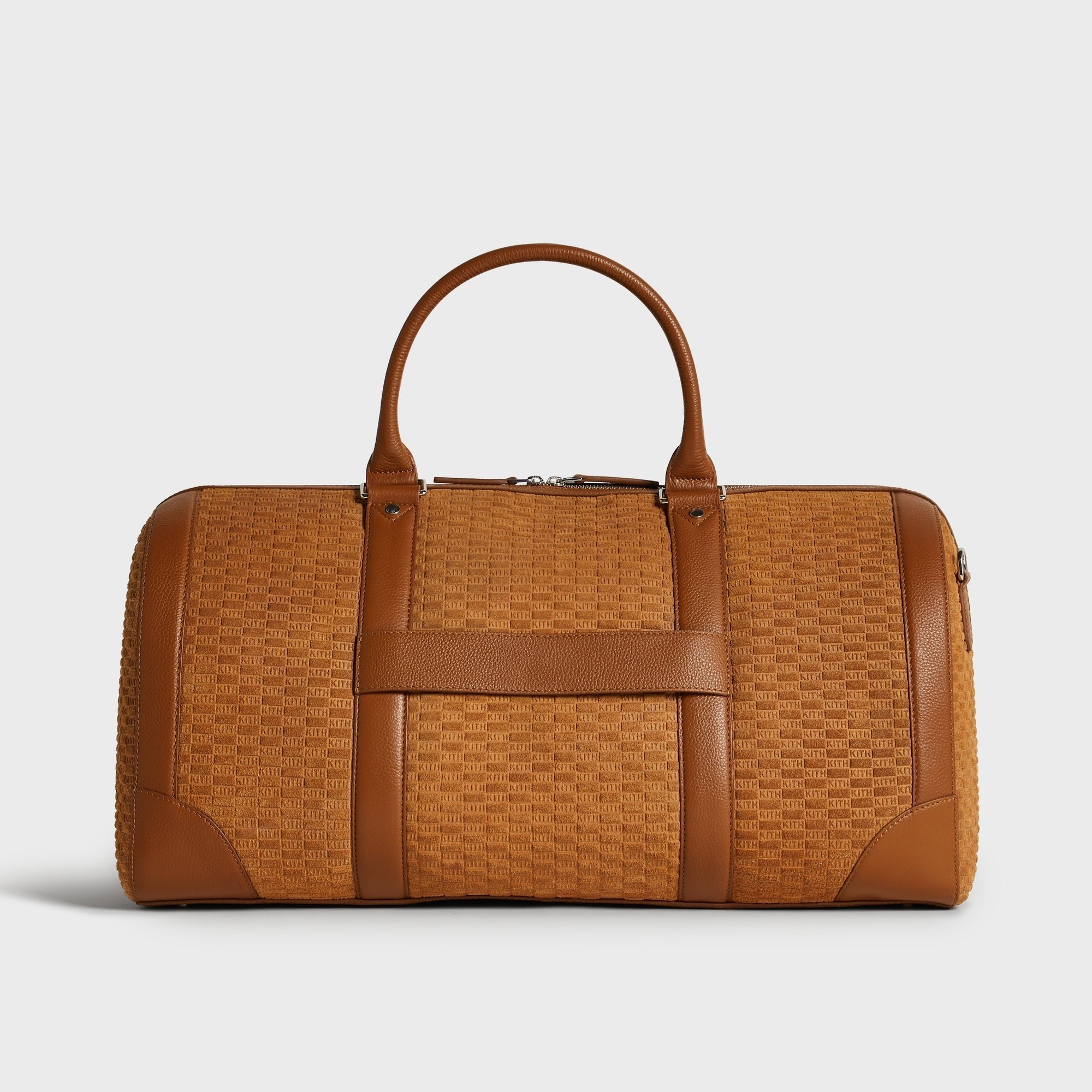 Kith Monogram Suede Traveler K55 Duffle Bag - Argil
