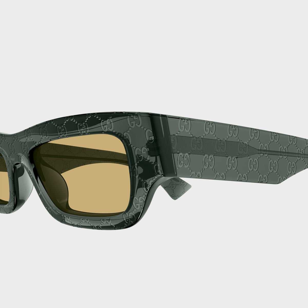 Gucci Rectangle Sunglasses - Grey / Brown
