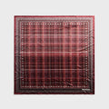 Acne Studios Checkered Silk Scarf - Burgundy / Brown