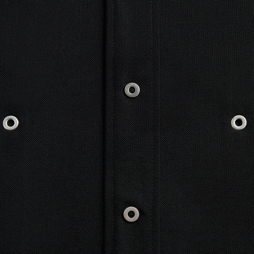 Jil Sander Wool Shirt with Eyelets – Black
