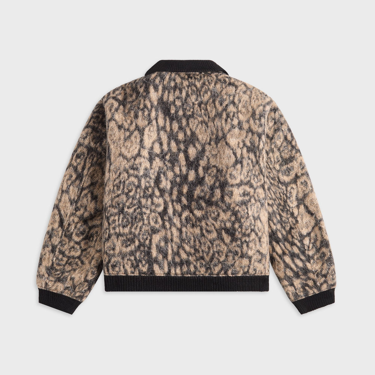 Engineered Garments Wool Poly Leopard Jacquard Jacket - Brown