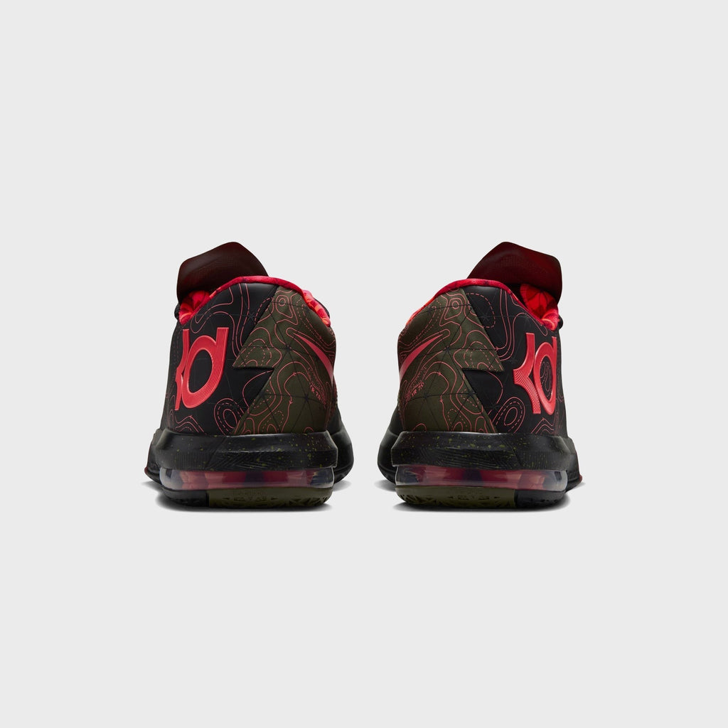 Nike KD 6 - Black / Atomic Red / Medium Olive / Noble Red