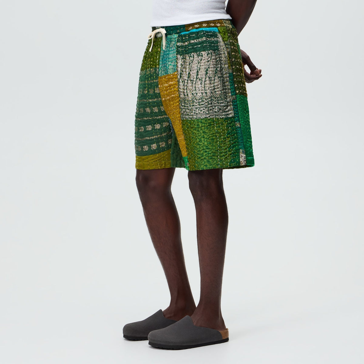 &Kin Tal Patchwork Short - Green / Multi