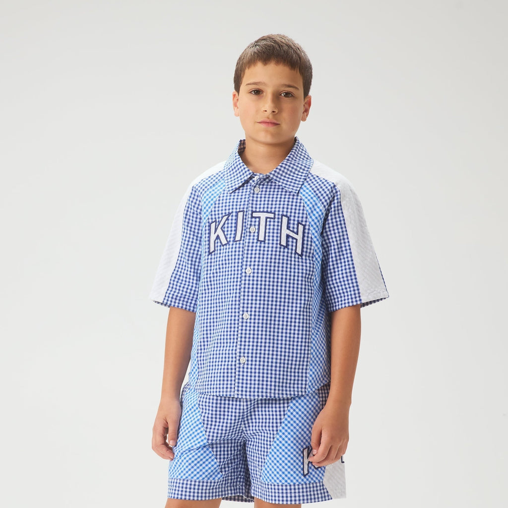 Kith Kids Color-Blocked Gingham Apollo Shirt - Layer
