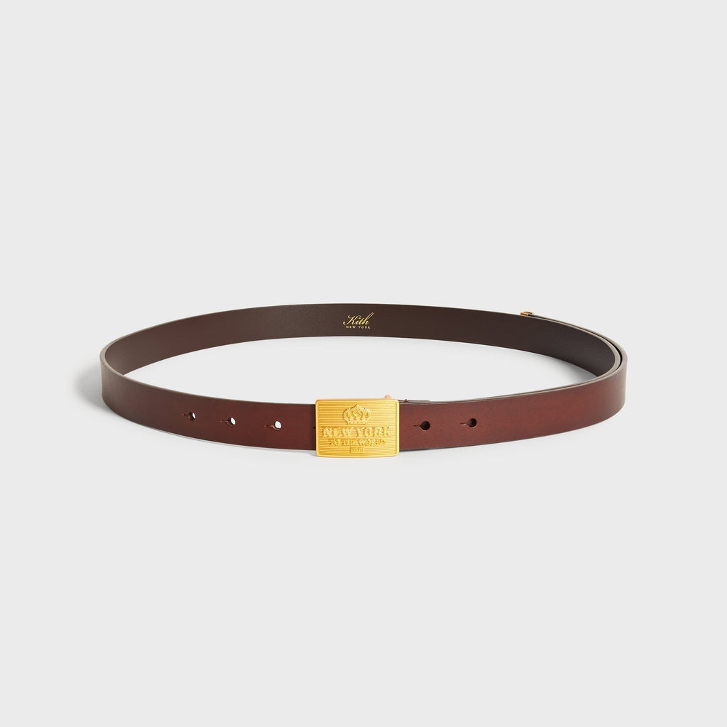 Kith New York Plaque Belt - Walnut