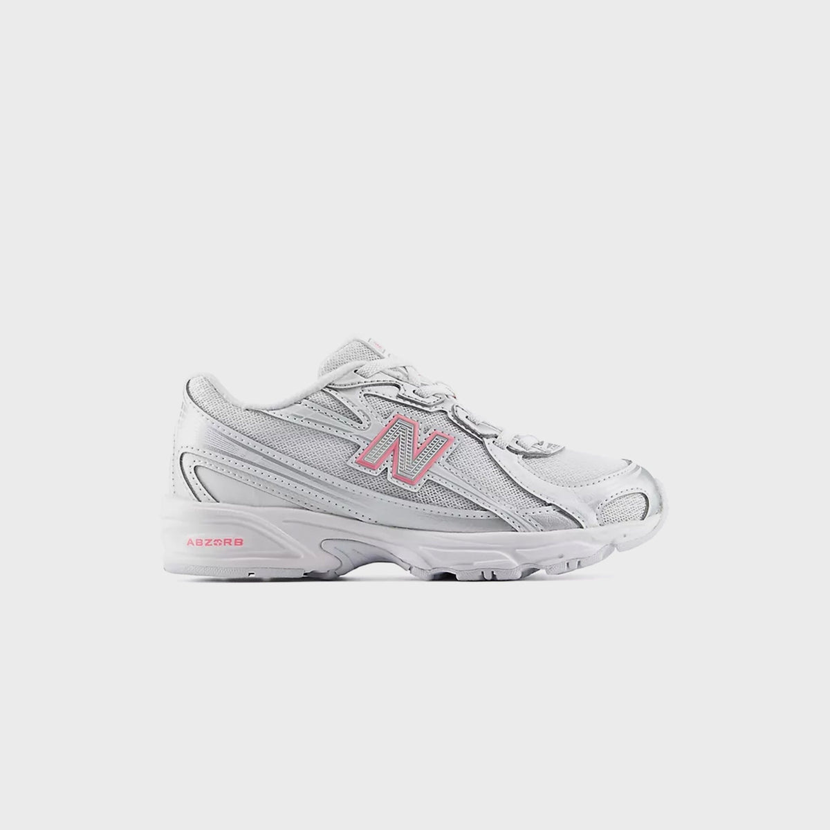 New Balance PS 740 Bungee Lace - Silver Metallic / Signal Pink
