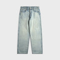 Auralee Faded Selvedge Light Denim Wide Pant - Light Indigo