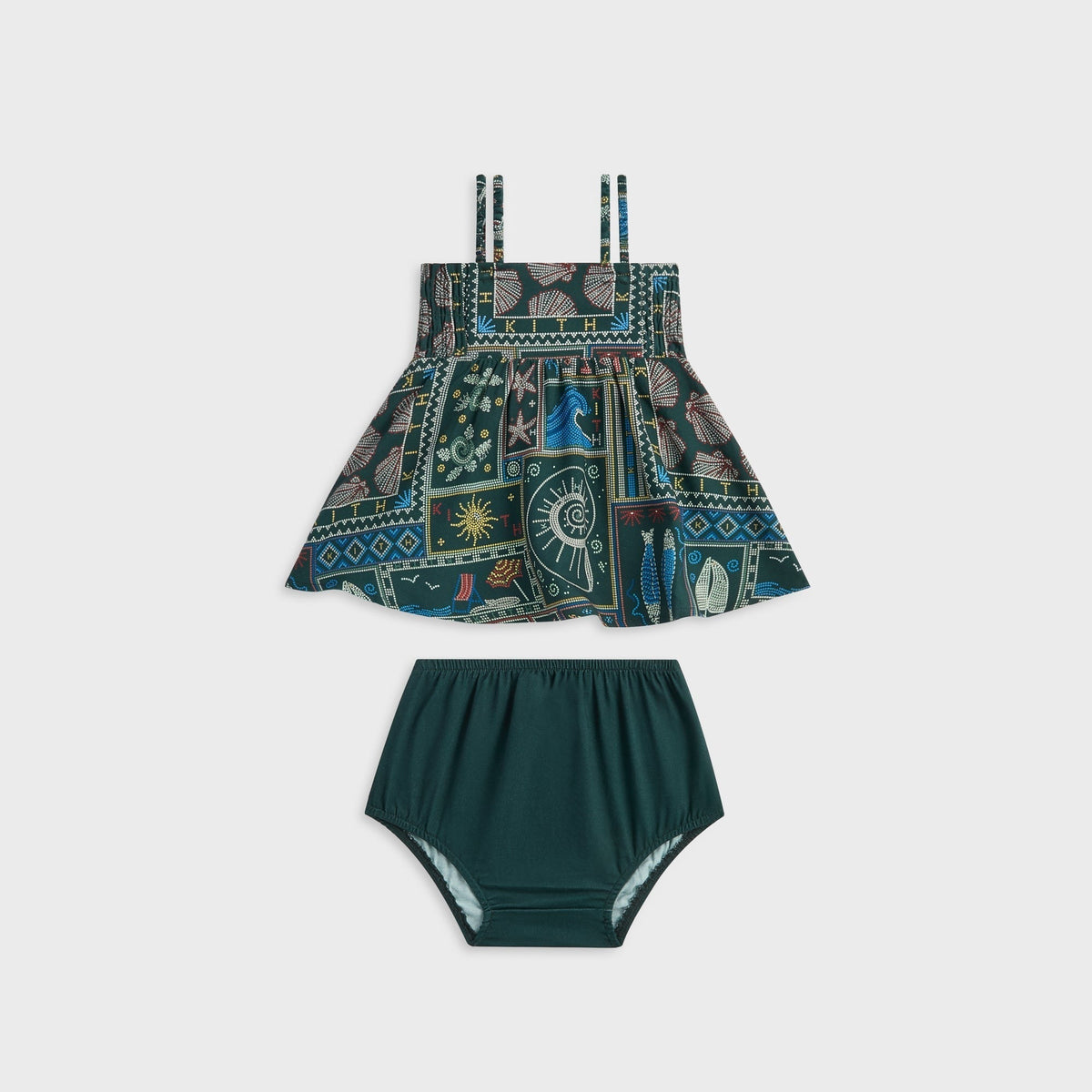 Kith Baby Beach Tile Dress Bloomer Set - Stadium