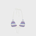 Frankies Bikinis Nick Striped Triangle Bikini Top - St. Tropez Stripe