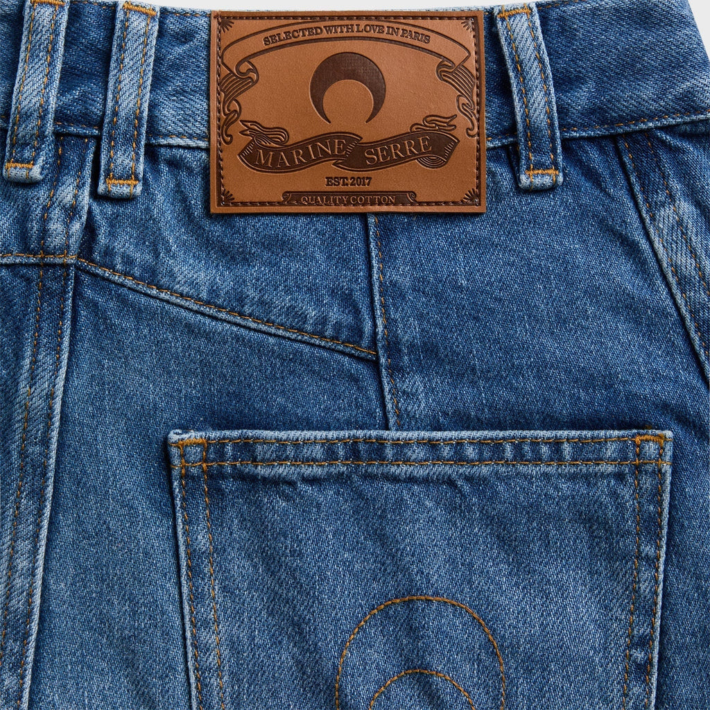 Marine Serre Baggy Jeans - Light Blue