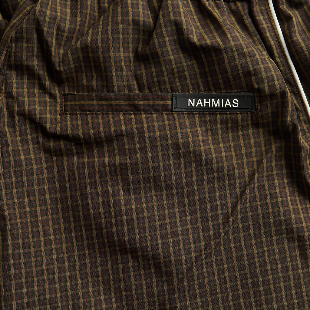 NAHMIAS Grid Warm Up Pant - Dark Brown / Multi