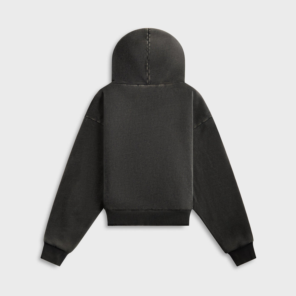Entire Studios Thermal Hoodie - Washed Black