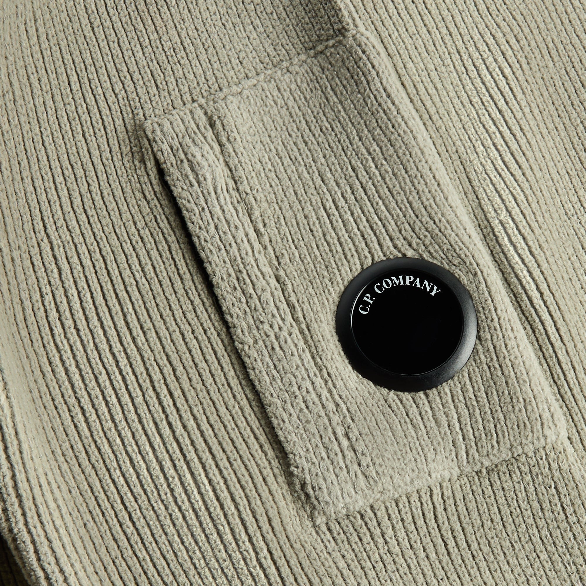 C.P. Company Chenille Cotton Lens Crewneck Sweater - Flint Grey