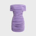 Norma Kamali Sleeveless Cowl Neck Shirred Pickleball Dress - Lavender