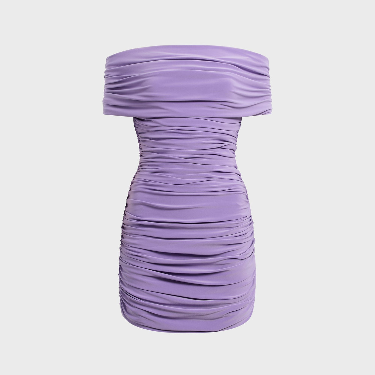 Norma Kamali Sleeveless Cowl Neck Shirred Pickleball Dress - Lavender