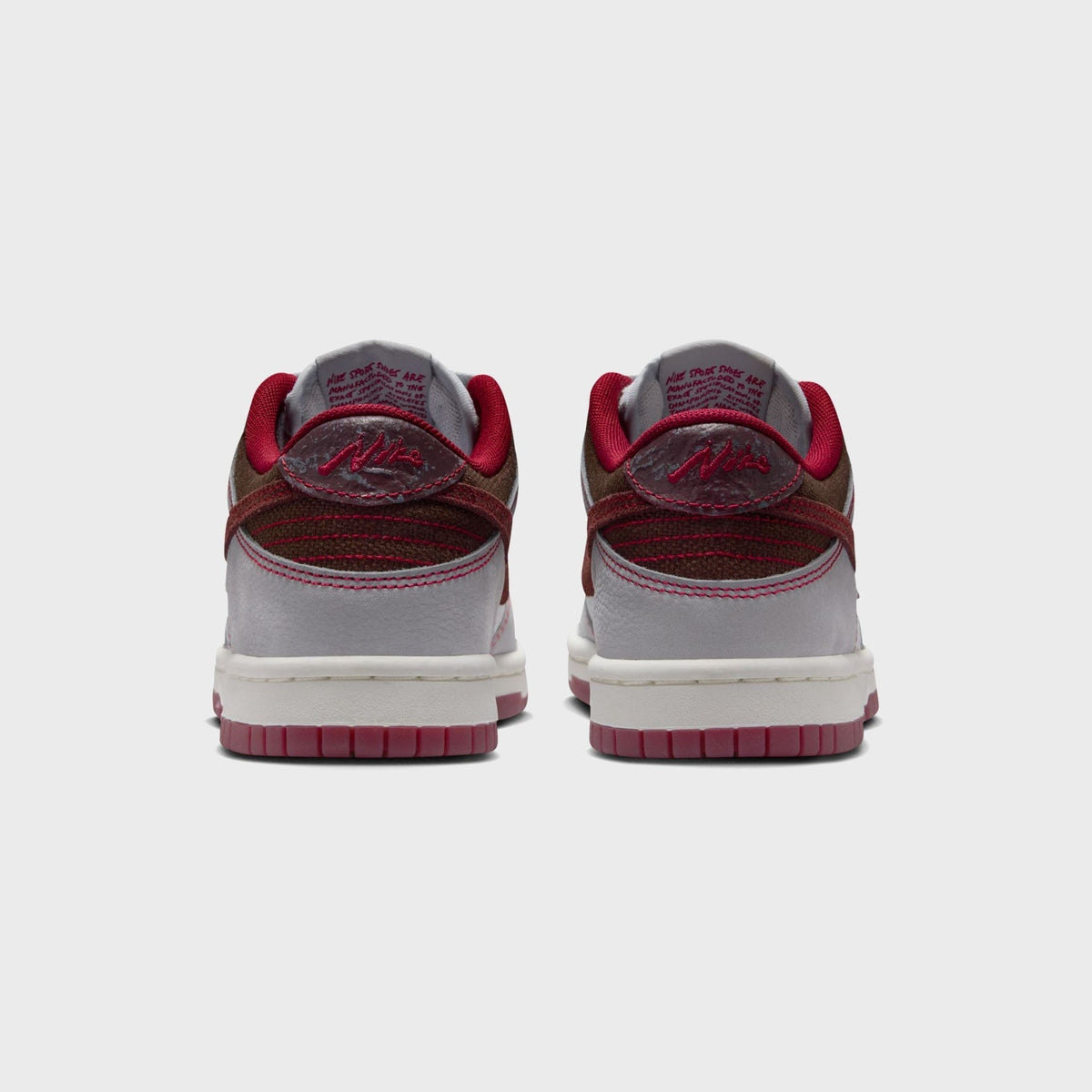 Nike GS Dunk Low LV8 1 - Pure Platinum / Wolf Grey / Team Red / Burgundy Crush