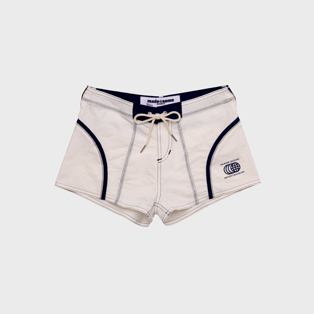 Made Some Short Short - White / Navy