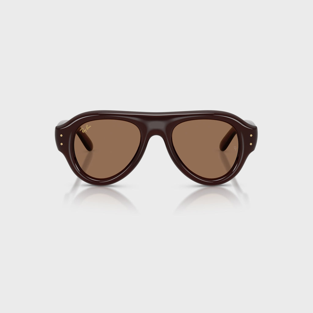 Ray-Ban x A$AP Rocky Aviator Puffer Sunglasses - Transparent Brown Frame / Brown Lens
