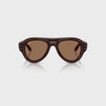 Ray-Ban x A$AP Rocky Aviator Puffer Sunglasses - Transparent Brown Frame / Brown Lens