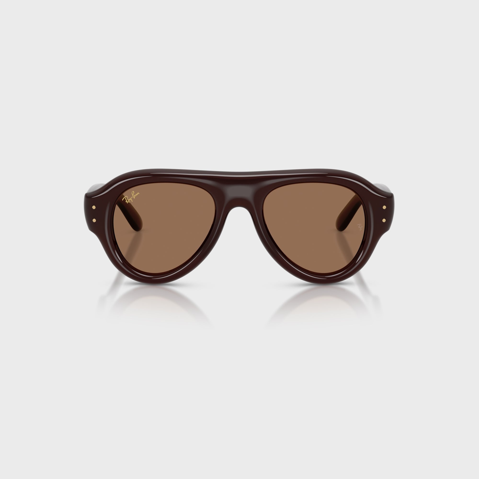 Ray-Ban x A$AP Rocky Aviator Puffer Sunglasses - Transparent Brown Frame / Brown Lens