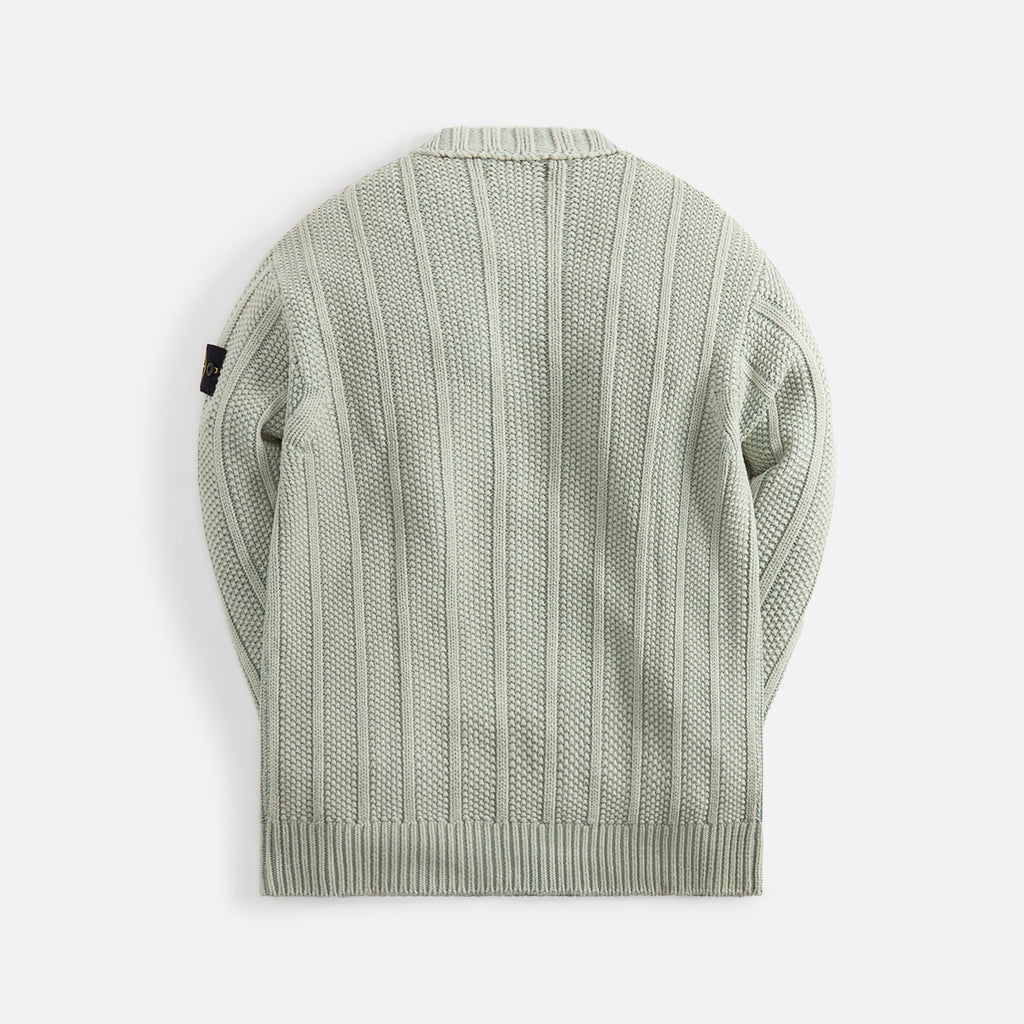 Stone Island Pure Wool Reverse Stitch Knit Crewneck - Sage