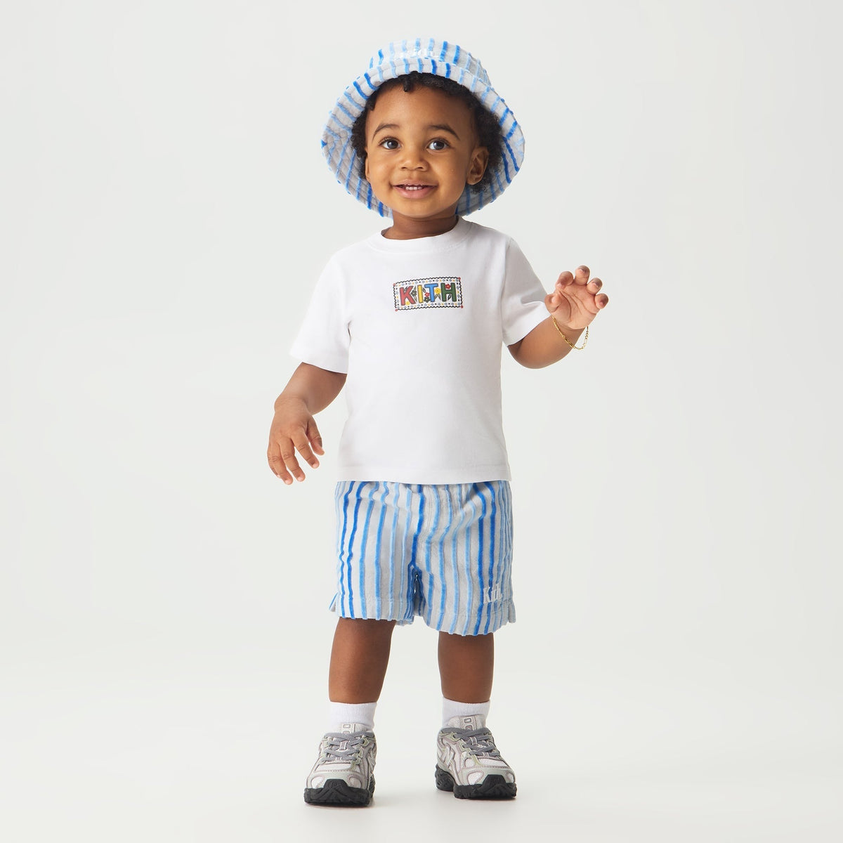 Kith Baby Chenille Stripe Thompson Short - Cornflower