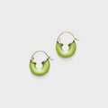 Anni Lu Petit Swell Hoop Earrings - Green Oasis
