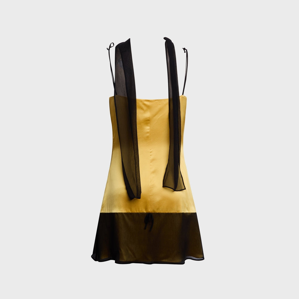 Buci Chinchilla Mini Dress - Honey / Black