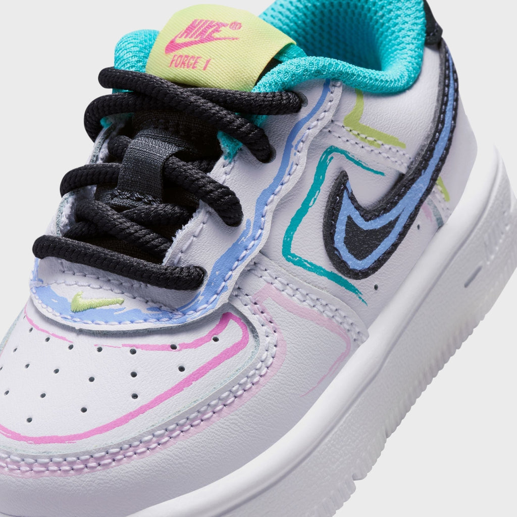 Nike TD Force 1 Low - White / Hyper Pink / Dusty Cactus / Anthracite