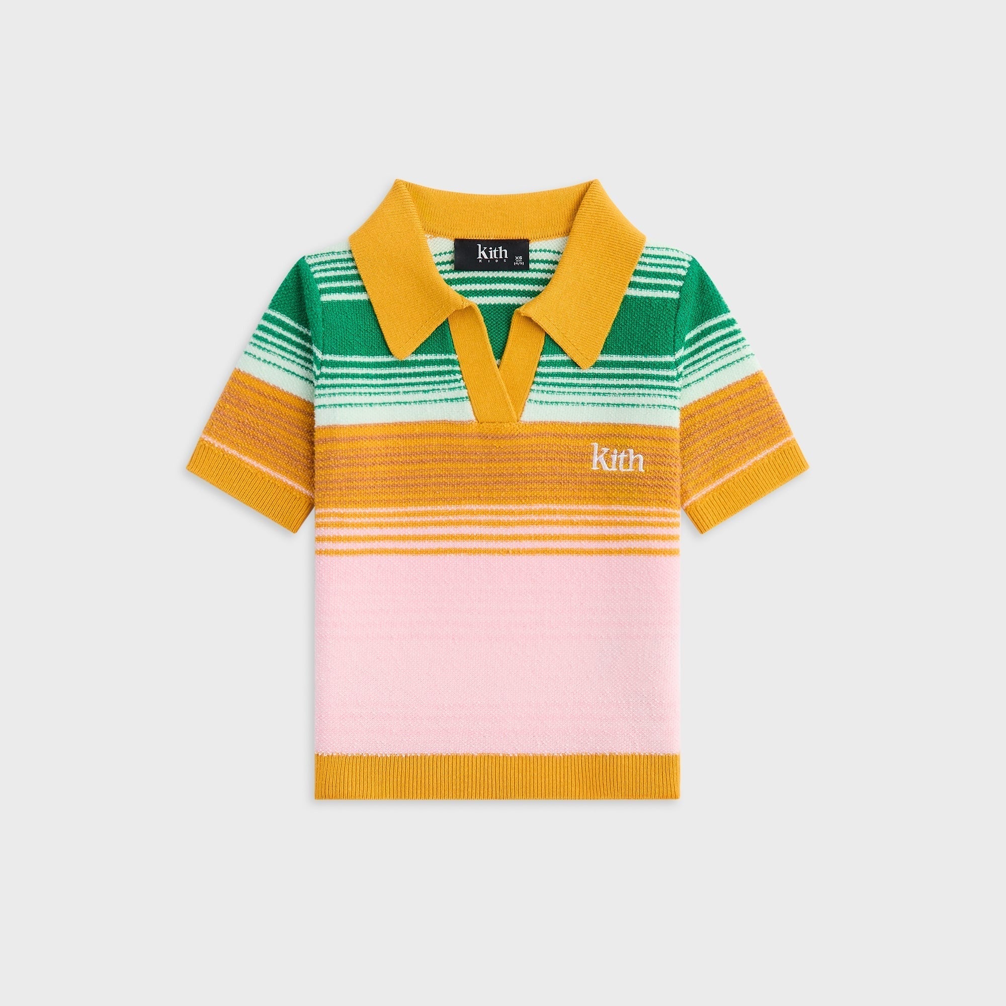 Kith Kids Striped Cropped Polo - Midsummer