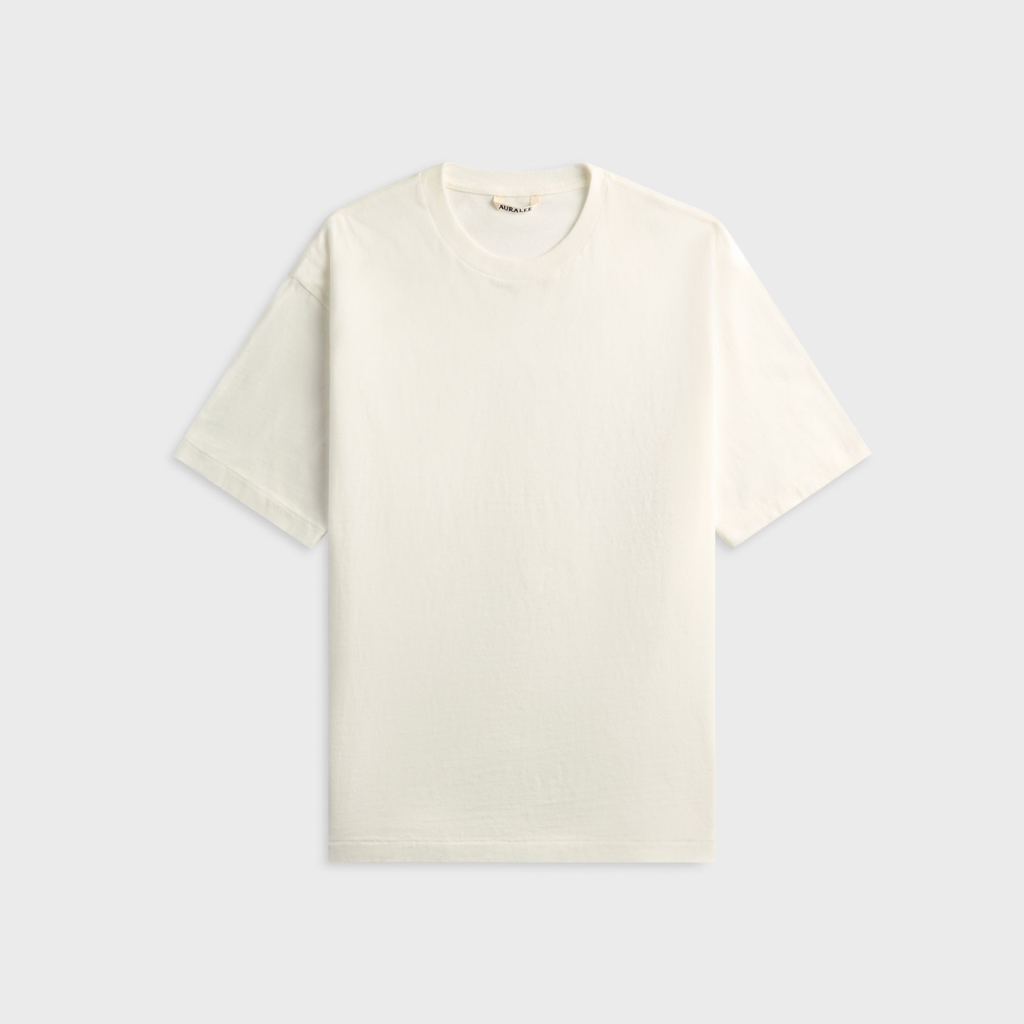 Auralee Brushed Organic Cotton Jersey Tee - White