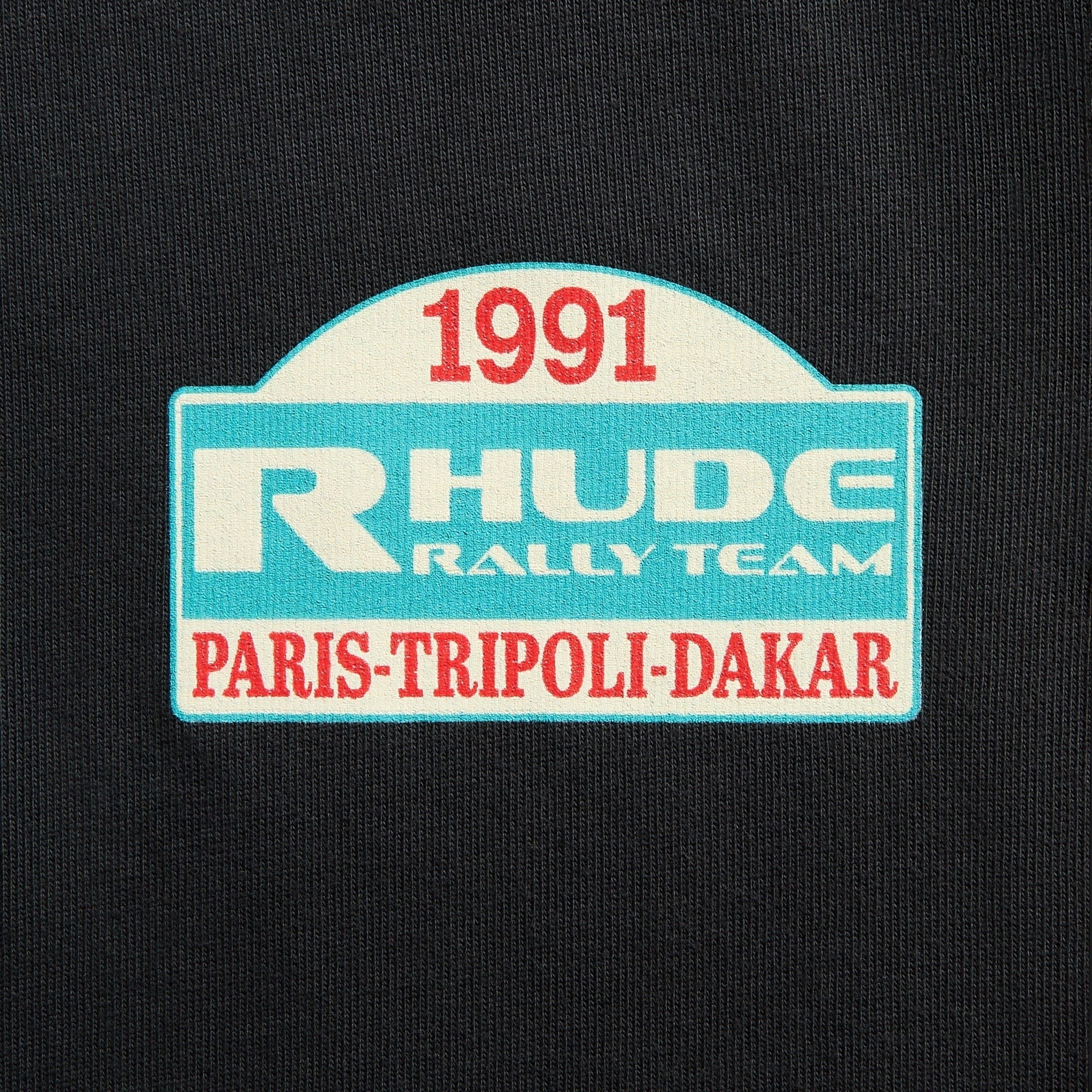 Rhude Tripoli Rally Team Tee - Vintage Black / Yellow